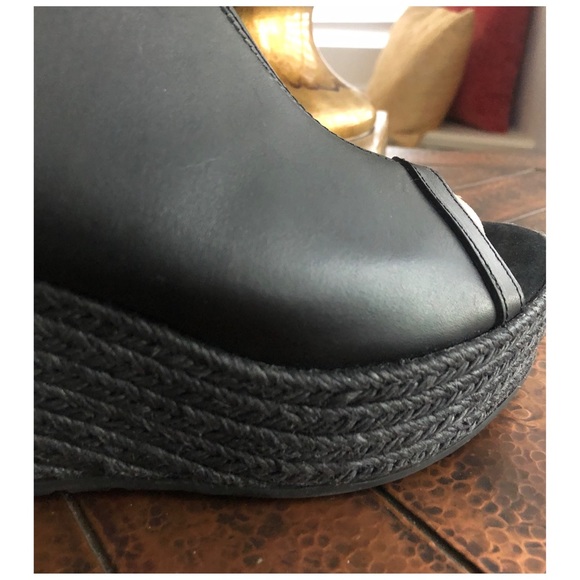 LIBERITAE LEATHER PLATFORM WEDGE SANDALS EURO SIZE 38 US SIZE 7.5 - Picture 10 of 13